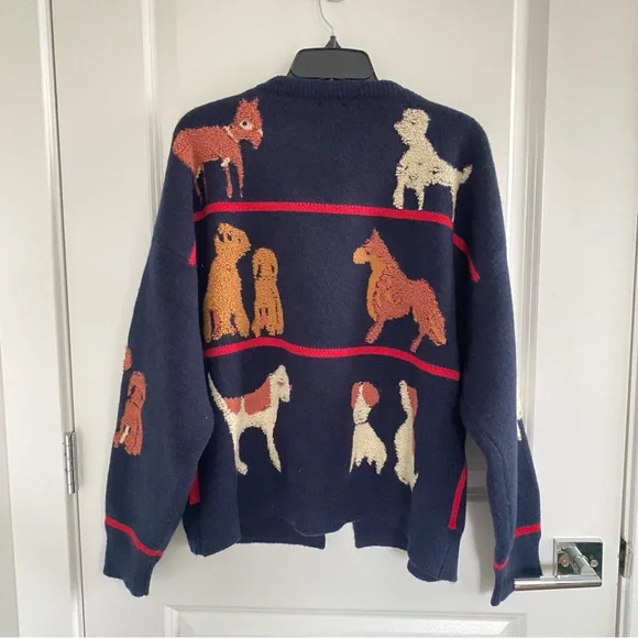 Anthropologie Maeve Dogs Tie-Front Cardigan Sweater NWT - Picture 3 of 4